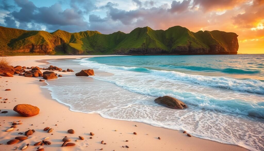 Unspoiled beach in South America