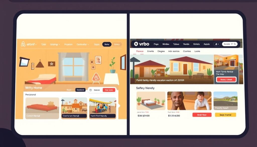 Airbnb and Vrbo User Interface